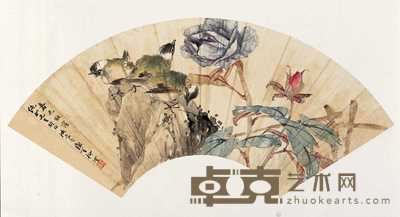 柳滨 花鸟 53.5×19cm